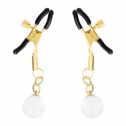 KINK - GLASPERLEN-NIPPELKLAMMERN GOLD 6 CM