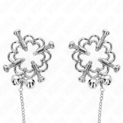KINK - METALLISCHE BLUMEN-NIPPELKLAMMERN MIT KETTE
