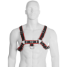 LEATHER BODY - KETTENHARNESS III SCHWARZ/ROT