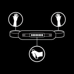 FETISH SUBMISSIVE - HANDSCHELLEN MIT NOPRENE-FUTTER UND GRIFF