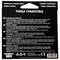 HOTFLOWERS - MÄDCHEN-Tanga aus Waffelmuster und 2 Nippelpolster mit Erdbeergeschmack /es/pt/en/fr/it/