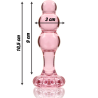 NEBULA SERIES BY IBIZA - MODELL 1 ANALPLUG BOROSILIKATGLAS ROSA 10.5 CM -O- 3 CM