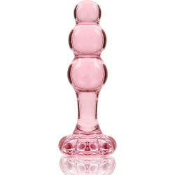 NEBULA SERIES BY IBIZA - MODELL 1 ANALPLUG BOROSILIKATGLAS ROSA 10.5 CM -O- 3 CM