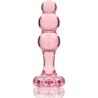 NEBULA SERIES BY IBIZA - MODELL 1 ANALPLUG BOROSILIKATGLAS ROSA 10.5 CM -O- 3 CM