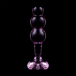 NEBULA SERIES BY IBIZA - MODELL 1 ANALPLUG BOROSILIKATGLAS ROSA 10.5 CM -O- 3 CM