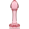 NEBULA SERIES BY IBIZA - MODELL 2 ANALPLUG BOROSILIKATGLAS ROSA 11 CM -O- 3.5 CM