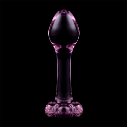 NEBULA SERIES BY IBIZA - MODELL 2 ANALPLUG BOROSILIKATGLAS ROSA 11 CM -O- 3.5 CM