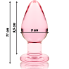 NEBULA SERIES BY IBIZA - MODELL 3 ANALPLUG BOROSILIKATGLAS ROSA 11 CM -O- 5 CM