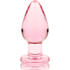 NEBULA SERIES BY IBIZA - MODELL 3 ANALPLUG BOROSILIKATGLAS ROSA 11 CM -O- 5 CM