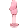 NEBULA SERIES BY IBIZA - MODELL 6 ANALPLUG BOROSILIKATGLAS ROSA 12.5 CM -O- 4 CM