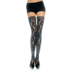 LEG AVENUE - FLORAL... (MPN 9762 BLACK)