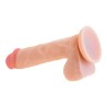 Natürliches Dildo S Pleasures Beige Silikon (19,5 cm)