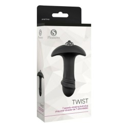 Plug Anal S Pleasures Twist Schwarz Schwarz/Silberfarben