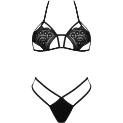 LIVCO CORSETTI FASHION - JIMENA LC 20216 BH + STRING SCHWARZ EINE GRÖSSE