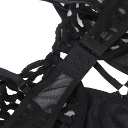 SUBBLIME - 954055 SEXY SPITZEN-BODY SCHWARZ S/M