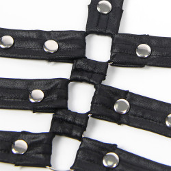 SUBBLIME - 954413 BONDAGE-BODY AUS LEDER SCHWARZ L/XL