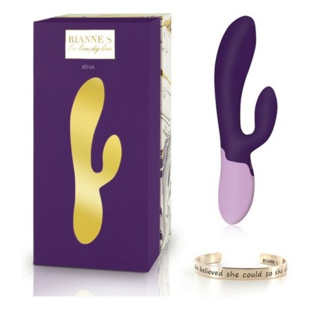 Dual Stimulationsvibrator Rianne S Essentials Xena Rabbit Purpur Lila