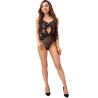 LIVCO CORSETTI FASHION - PAULA LC 20209 BODY MIT SPITZENVERZIERUNGEN SCHWARZ L/XL