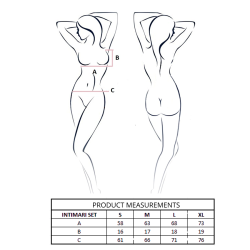 PASSION - INTIMARI BH + HÖSCHEN SET SCHWARZ S/M