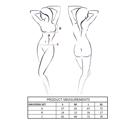 PASSION - ANUVERA BH + STRING SET SCHWARZ L/XL