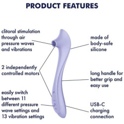 SATISFYER - EASY LOVER VIBRADOR & ESTIMULADOR AIR PULSE