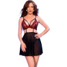 CHILIROSE - CR 4869 BABYDOLL SCHWARZ/ROT L