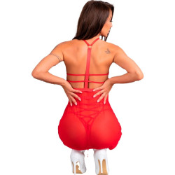 LIVCO CORSETTI FASHION - SANTAS CANDY LC 90722 WEIHNACHTS-CHEMISE + STRING S/M