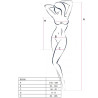 PASSION - WOMAN BS026 SCHWARZER KLEIDERSTIL BODYSTOCKING, EINE GRÖSSE