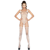 PASSION - WOMAN BS034 WEISSER BODYSTOCKING, EINE GRÖSSE