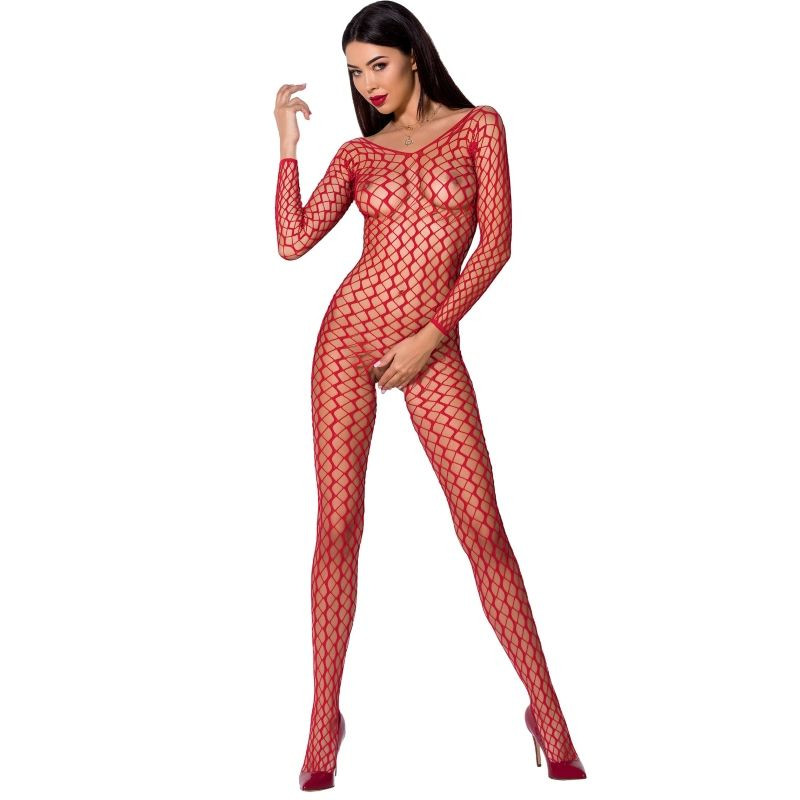 PASSION - WOMAN BS068 ROTER BODYSTOCKING, EINE GRÖSSE