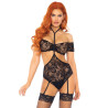 LEG AVENUE - SET ZWEITEILIG TOP & TEDDY S/M