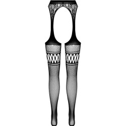 PASSION - S026 SCHWARZE STRUMPFSTRUMPFHOSE, EINE GRÖSSE