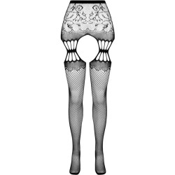 PASSION - S027 SCHWARZE STRUMPFSTRUMPFHOSE, EINE GRÖSSE