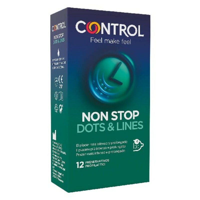 Kondome Non Stop Dots & Lines Control (12 uds)