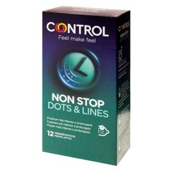 Kondome Non Stop Dots & Lines Control (12 uds)