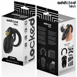 ADDICTED TOYS LOCKED - OBSIDIAN HOLD PENISKÄFIG GRÖSSE M