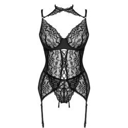 LIVCO CORSETTI FASHION - GIELLANDRA FOR THE SENSES COLLECTION KORSETT + PANTY SCHWARZ