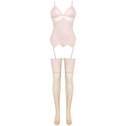 LIVCO CORSETTI FASHION - PERSINNE PEACH SET KORSET + HÖSCHEN + STRÜMPFE