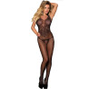 SUBBLIME - 951962 NETZ-BODYSTOCKING OHNE SCHRITT UND BLUMENMUSTER SCHWARZ EINE GRÖSSE