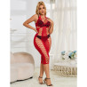 SUBBLIME - 952327 LANGES ROTES NETZ-KLEID EINE GRÖSSE