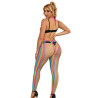 SUBBLIME - 952358 RAINBOW MESH NECKHOLDER-BODYSTOCKING XS/M