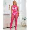 SUBBLIME - 952389 BODYSTOCKING MIT SCHNITTFREIEM NETZ UND SPITZE MIT HOHEM HALS EINE GRÖSSE