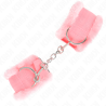 KINK - PELZGEFÜTTERTE HANDGELENKFESSELN ROSA VERSTELLBAR 17-31 CM X 7 CM