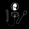 FETISH SUBMISSIVE BONDAGE - AUFBLASBARES WÜRGEHALSBAND MIT KETTE