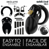 ADDICTED TOYS LOCKED - OBSIDIAN HOLD PENISKÄFIG GRÖSSE M