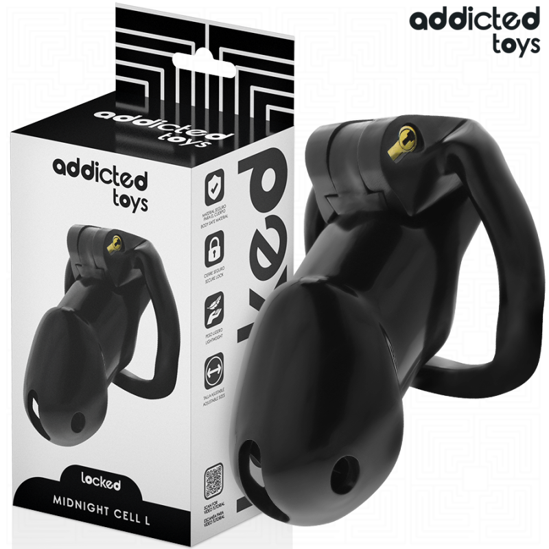 ADDICTED TOYS LOCKED - MINDNIGHT CELL PENISKÄFIG GRÖSSE L