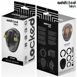 ADDICTED TOYS LOCKED - SCHLÜSSELLOSER PENISKÄFIG 11,5 CM