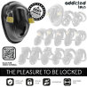 ADDICTED TOYS LOCKED - SCHLÜSSELLOSER PENISKÄFIG 11,5 CM