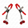 KINK - ROTE DOPPELGLOCKE NIPPELKLEMME ROT 6 CM