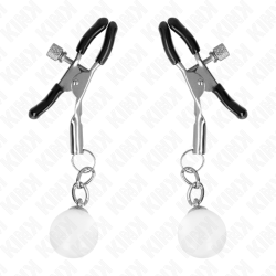 KINK - GLASPERLEN-NIPPELKLAMMERN SILBER 6 CM